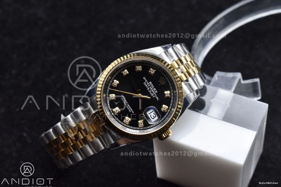 Clean Steel 556 Diamonds 904L RelaxedFit Jubilee 126233 YG VR Dial DateJust Edition on 36 Bracelet SS 1:1 Black Best 0306